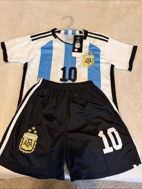 Argentina Kids Soccer Kit S/M - Blue & Black - AFA
